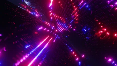 Audio visualization in the form of luminous waves. Infinitely looped animation. Stock Footage 170764948