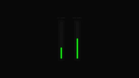 Audio visualizer graphic featuring digital sound level Stock Footage 345693142