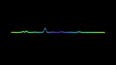 Audio visualizer spectrum analyzer waveform abstract digital sound wave pul.. Stock Footage 341228964