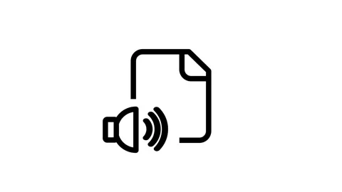 Audio Voice Document Icon Stock Footage 335591678