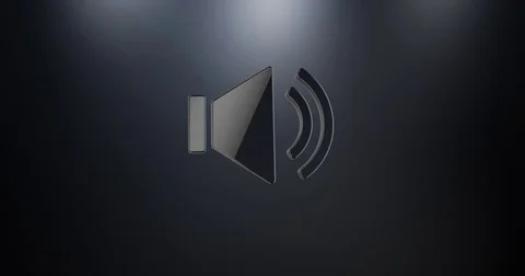 Audio Volume Black 3d Icon Stock Footage 71154277