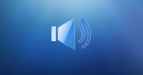 Audio Volume Blue 3d Icon Stock Footage