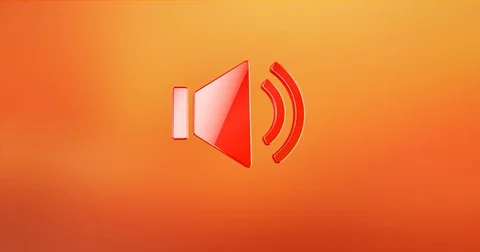Audio Volume Red 3d Icon Stock Footage 71154979