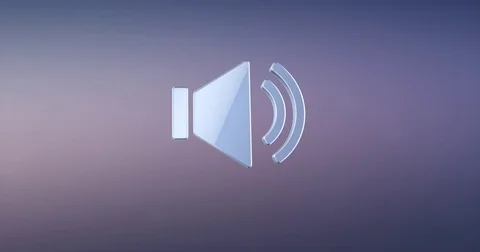Audio Volume Silver 3d Icon Video stock 71155078