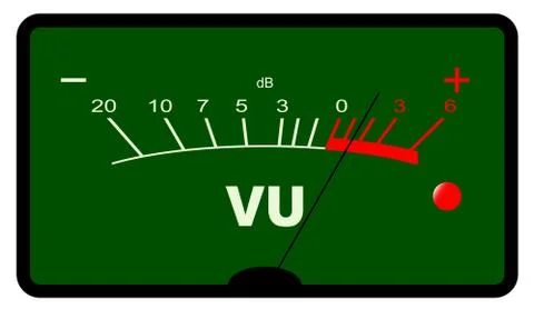 Audio VU Meter Stock Illustration