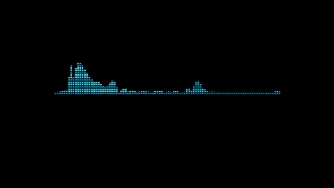 Audio wave animation isolated on black background Stock Footage 316700079