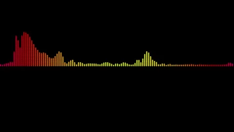 Audio wave animation isolated on black background Video stock 316700093