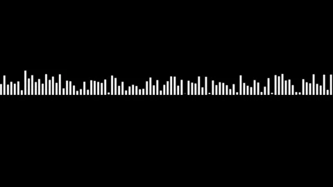 Audio wave animation isolated on black background Stock Footage 316700532