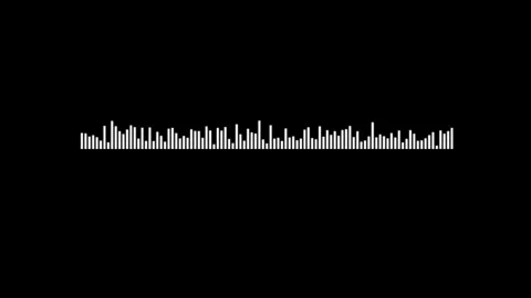 Audio wave animation isolated on black background Stock Footage 316700562