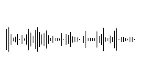 Audio wave animation on white background 4k Video stock 307417475