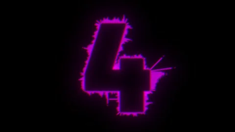 Audio wave countdown 5 to 1. Abstract neon light particles Video stock 268576341