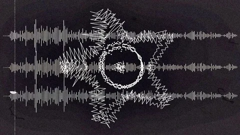 Audio wave in damage view Stock Footage 77494136