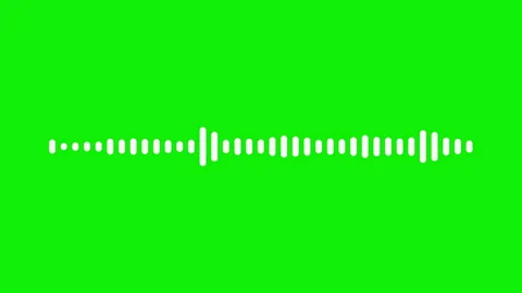 Audio wave digital animation effect 4K movement on green screen background. Stock Footage 233016470