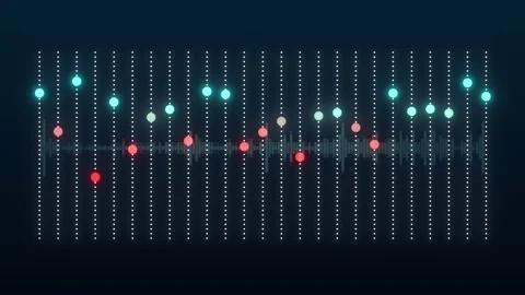 Audio Wave EQ Equalizer Analysis Knobs Moving Data 스톡 동영상 211122689