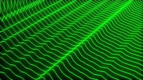 Audio Wave, Equalizer, Music, Rhythm, Motion, Full Screen, Wave, Green Stock Footage 233624785