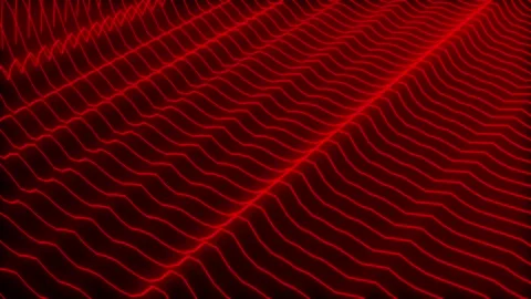 Audio Wave, Equalizer, Musical, Rhythm, Motion, Full Screen, Wave, Red Stock Footage 233624783