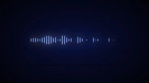 Audio wave file glowing and bouncing to the music Video stock 242386760