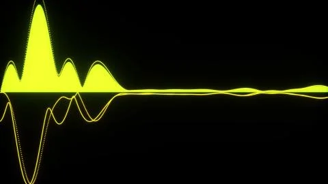 Audio wave forms diagrams equaliser background 3D rendering Stock Illustration