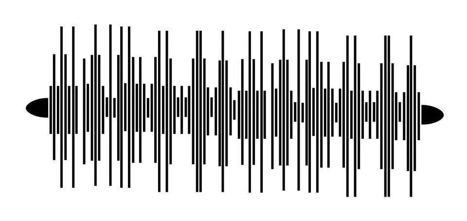 Audio wave icon. Equalizer template. Stock Illustration