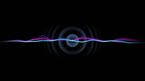 Audio wave lines  loop Stock Footage 103858317