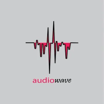 Audio wave logo. Illustrazione stock