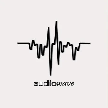Audio wave logo Stock Illustration