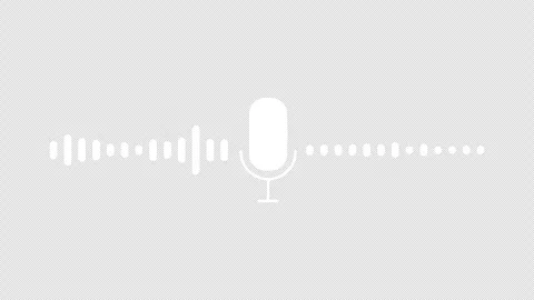 Audio wave with microphone icon animation, Voice recording and podcast mic .. Stock Footage 305234361