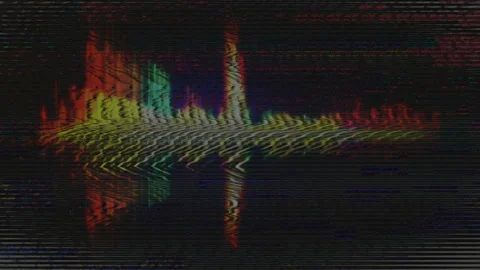 Audio Wave Noise Colored Screen Abstract Motion Background Stock Footage 119548262