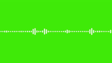 Audio wave or frequency digita movement on green screen background. Stock Footage 208865500