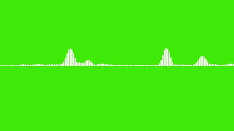 Audio wave or frequency digita movement on green screen background. Stock Footage 208865515