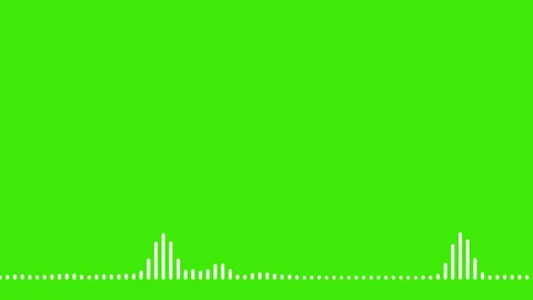 Audio wave or frequency digita movement on green screen background. Stock Footage 208865525