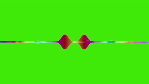 Audio wave or frequency digita movement on green screen background. Stock Footage 208865539
