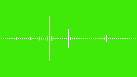 Audio wave or frequency digita movement on green screen background. Stock Footage 209122984