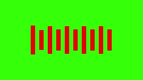 Audio wave or frequency digital animation on green screen background. sound.. Stock Footage 304190027