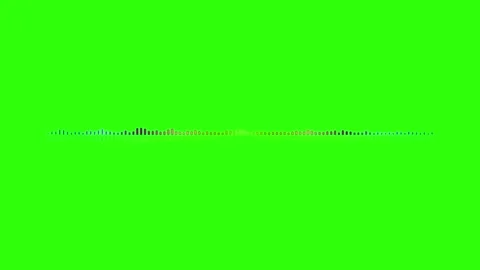 Audio wave or frequency digital animation on green screen background. sound.. Stock Footage 305166571