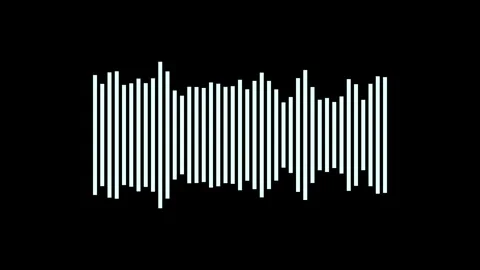 Audio wave or waveform animation. sound frequency spectrum. music voice rec.. Stock Footage 340001069
