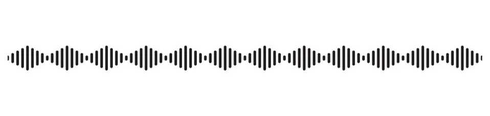Audio Wave Pattern Border Design 스톡 일러스트