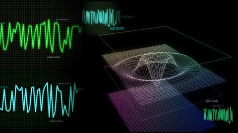 Audio wave screen control Stock Footage 8841026