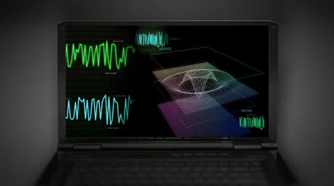 Audio wave screen control Stock Footage 25842688