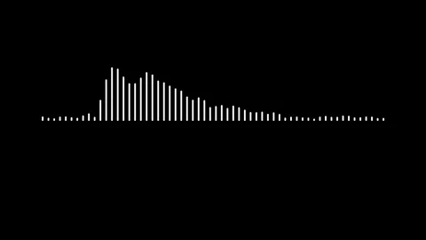 Audio Wave Spectrum with Minimal Equalizer Lines on Black Background 4K Stock Footage 341893753