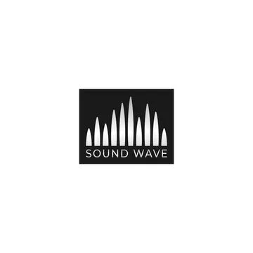 Audio Wave Spectrum Visual Logo, Spectrum Bar Design Vector,Audio Logo Temp.. Illustrazione stock