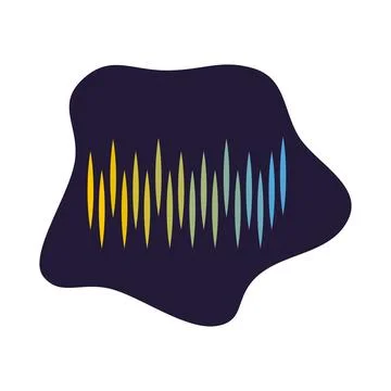 Audio wave spectrum visualizing sound frequency signal Stock Illustration
