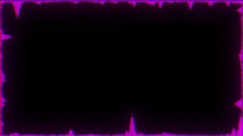 Audio wave square frame. Abstract neon light particles 스톡 동영상 268576352