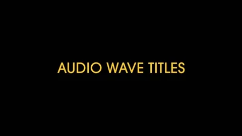 Audio Wave Titles Stock After Effects