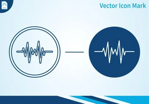Audio wave vector icon representing sound recording and music. Illustrazione stock