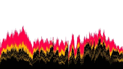 Audio wave with very saturated and pixelated colors. Loop. Stock Footage 117615215