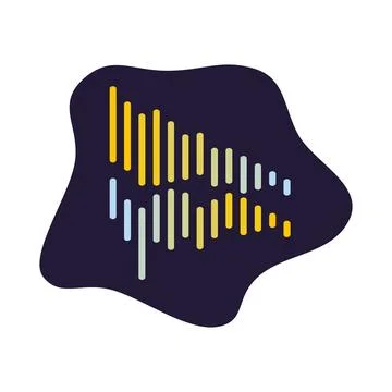 Audio wave visualizing sound frequency equalizer bars Stock Illustration