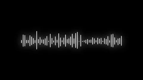 Audio Waveform Animation on Black Background Video stock 315014604