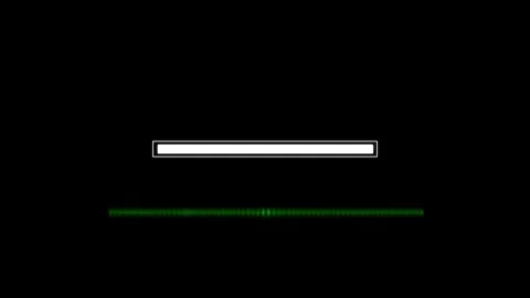 Audio waveform animation with loading bar progress. Green audio waveform so.. Stock Footage 337131217
