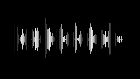 Audio waveform animation, music visualizer effect, smooth audio visualizer. Stock Footage 321678875